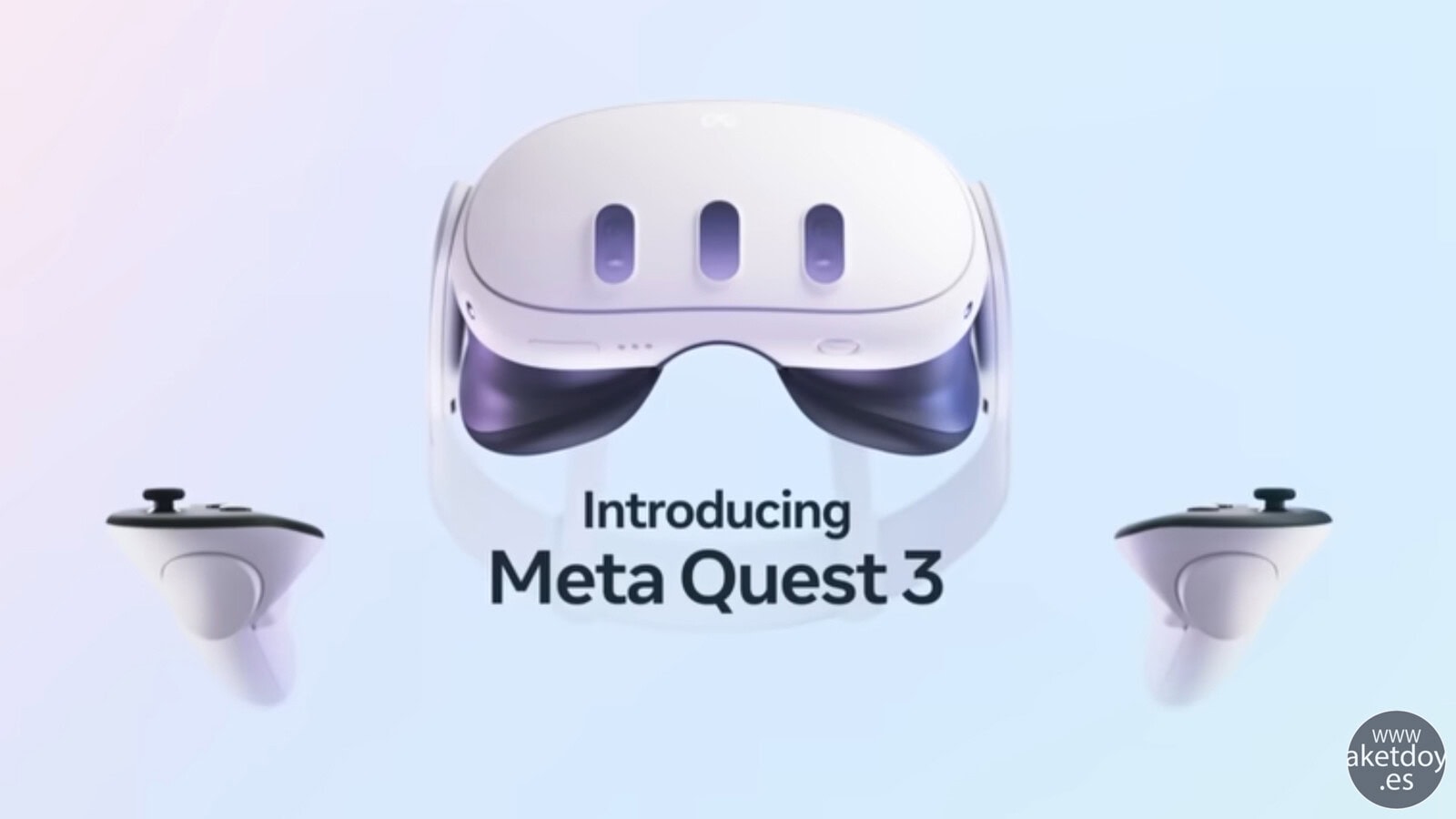Meta Quest 3 vista frontal con diseño mejorado