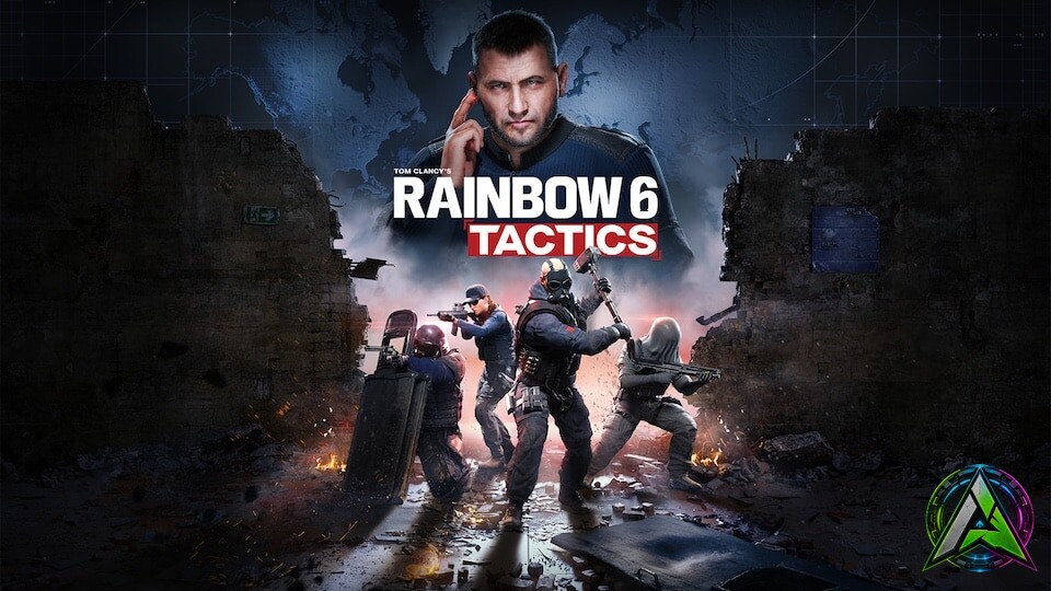 Operadores armados avanzando en una ilustración oficial y realista de Rainbow Six Tactics