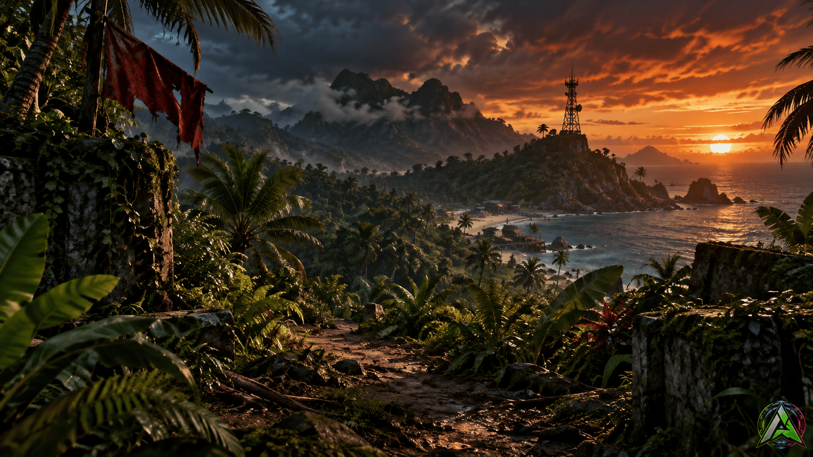 Isla tropical inspirada en Far Cry 3 para review retro en Aketdoy